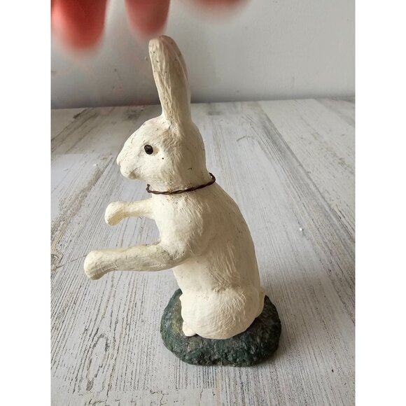 Vintage bunny rabbit Easter decor standing unique shabby chic vintage style deco - Picture 3 of 8